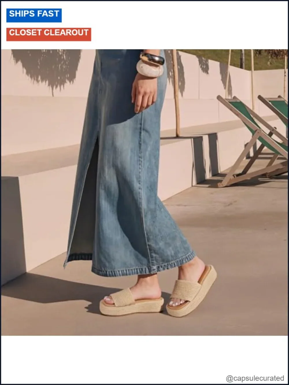Women's Espadrille Platform Wedge Sandals Woven Raffia Non-Slip Slip-On Summer